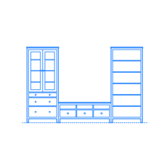 Furniture Entertainment Center Media Center Ikea Hemnes Tv Storage Combination Mixed Contour Svg Vector, Free Vectors File